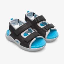 Camper Wous Sandals Black / Blue - Kids Singapore VFLEUU-082